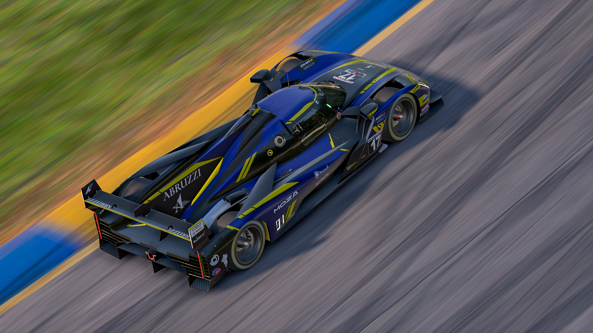Custom Doug Henson Racing livery design for Cadillac V-Series.R Refresh - Top View (2025). And a top side view to show off the full design!
