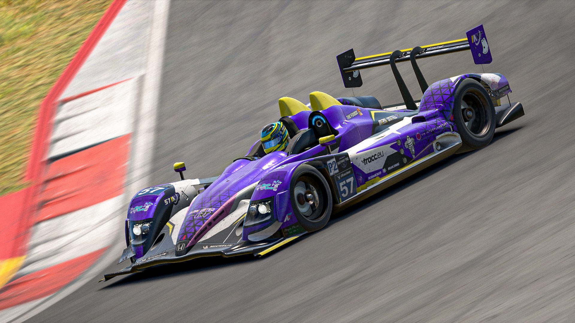 Custom SFD Design livery design for Mirai United VRT - Portimao 1000 - HPD ARX-01C (2025). I joined the all-VTuber simracing team Mirai United VRT in 2025, and piloted this HPD ARX-01C to a 3rd place podium finish in the Portimao 1000 special event with Reska Kyoso.